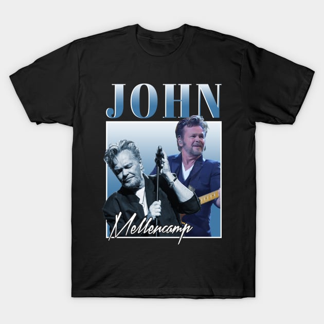 John J. Mellencamp Retro 90s Artwork T-Shirt by FrancisMcdanielArt